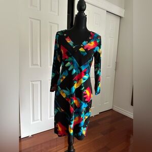 Calvin Klein multi-print knee-length dress. Size 10.